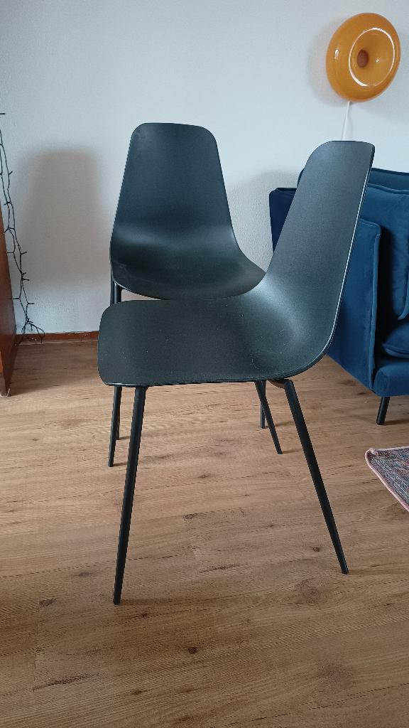 Eetkamerstoelen zwart sostrene grene, Ophalen, Kunststof, Retro, design, Scandinavisch, Zwart