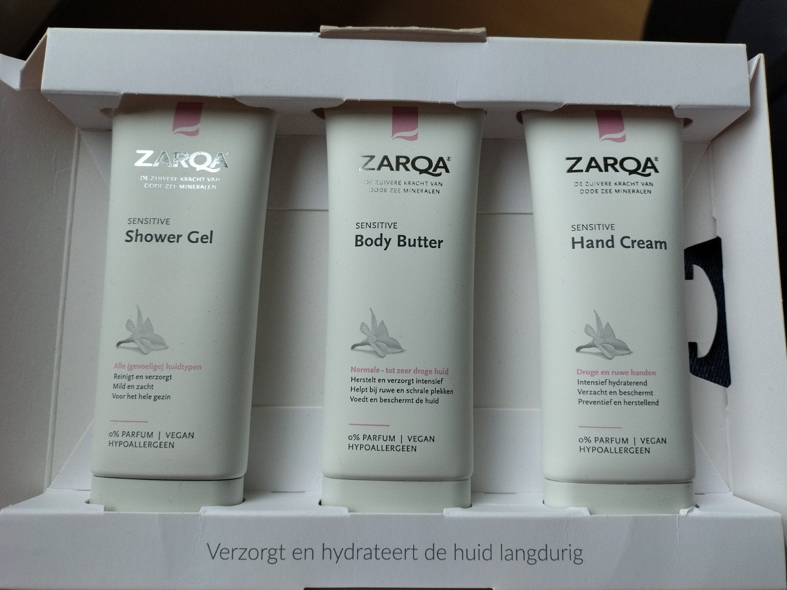 Zarqa sensitive showergel body butter handcrème nieuw, Ophalen, Nieuw, Bodylotion, Crème of Olie