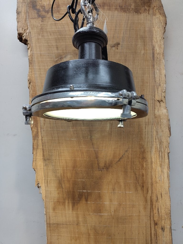 Hanglamp Ida 30 cm California mat zwart ruw - Casabella, Stoer, industrieel, Zo goed als nieuw, Glas, E27 (groot)