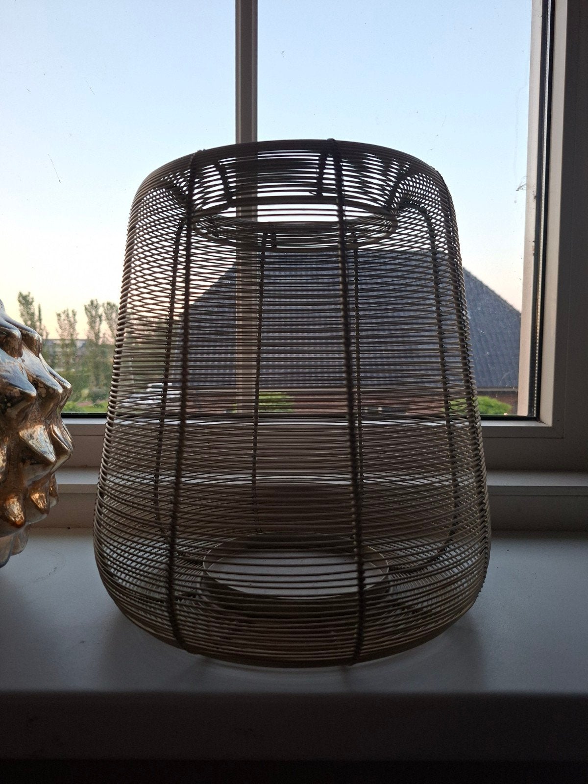 grote gouden windlichten 2 stuks, Huis en Inrichting, Woonaccessoires | Kandelaars en Kaarsen, Ophalen
