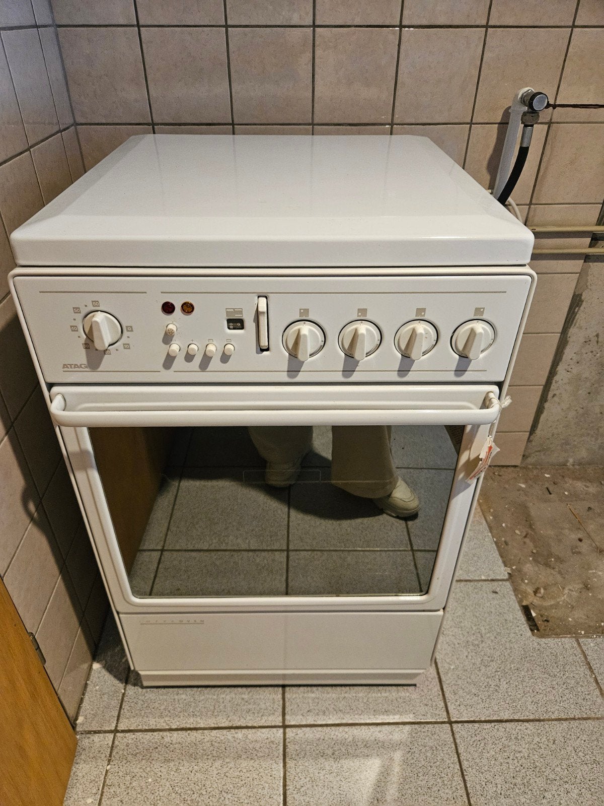 Gasfornuis en oven combi, Witgoed en Apparatuur, Fornuizen, Ophalen, 4 kookzones, Gas, Vrijstaand