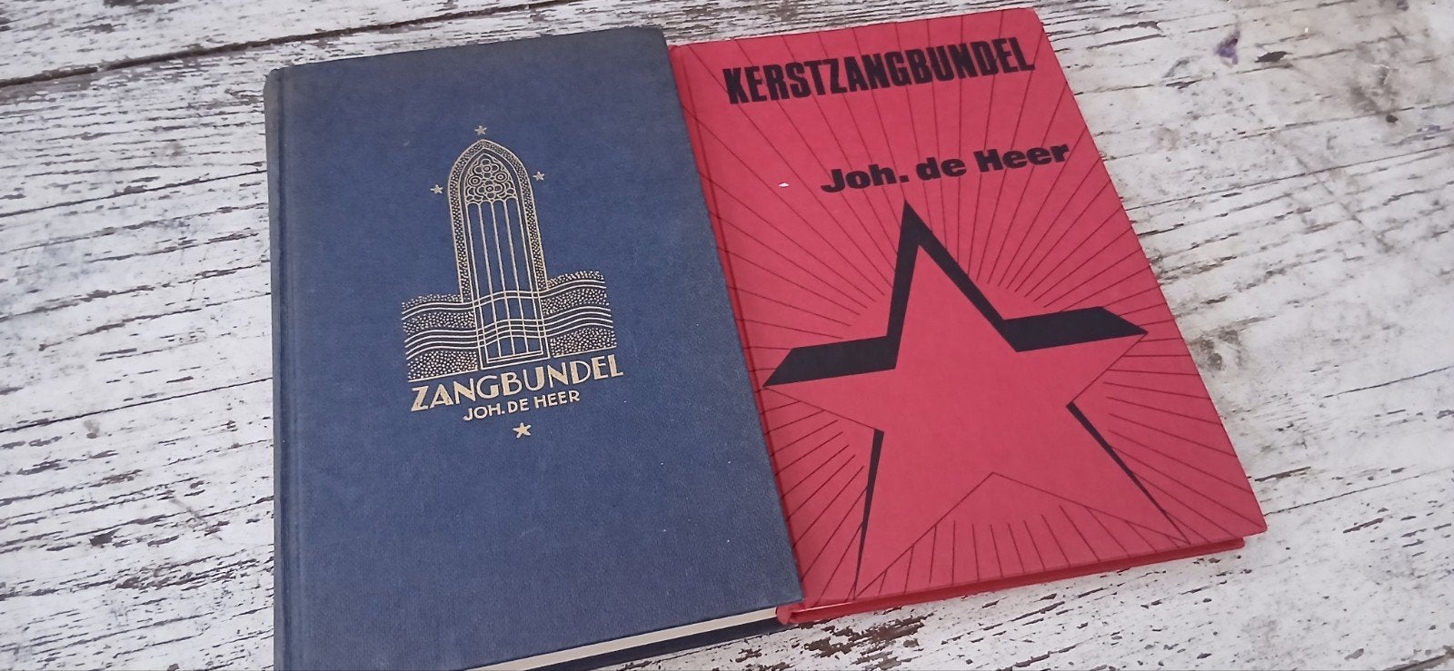 Zangbundel en kerstzangbundel Joh. de Heer helemaal gaaf, Gebruikt, Piano, Ophalen of Verzenden, Thema