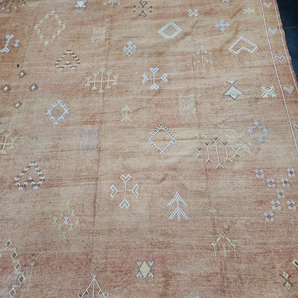 Kelim uit Marrakech, Ophalen, Oranje, 200 cm of meer, Rechthoekig