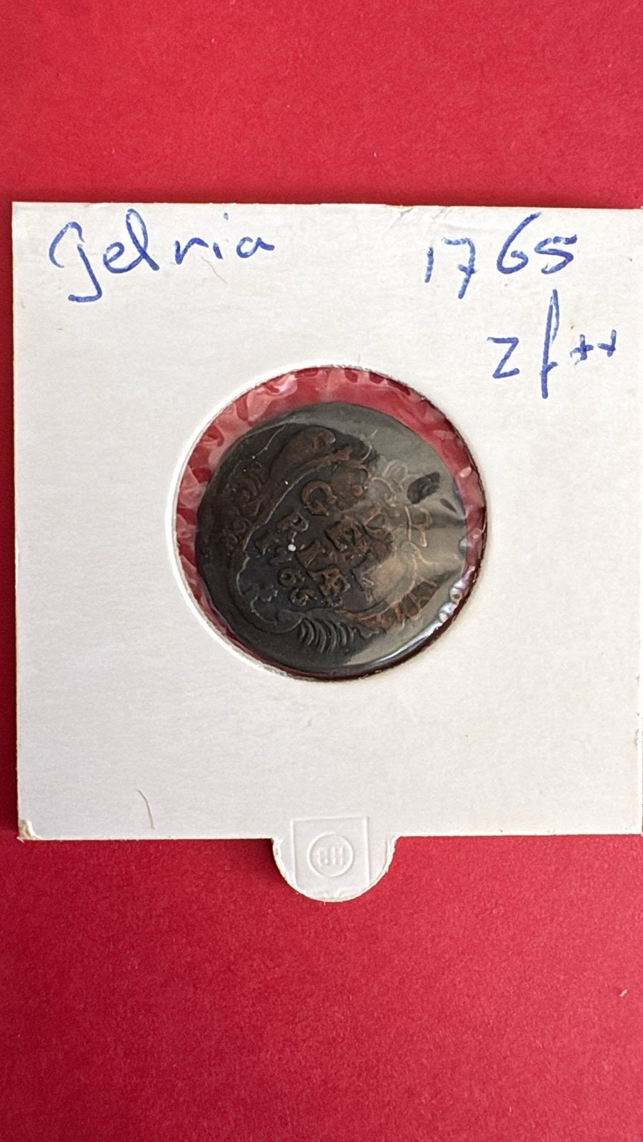 Zeldzame Koperen 1 Duit Gelderland (Gelria) - Jaartal 1765, Ophalen of Verzenden, Vóór koninkrijk, Overige waardes