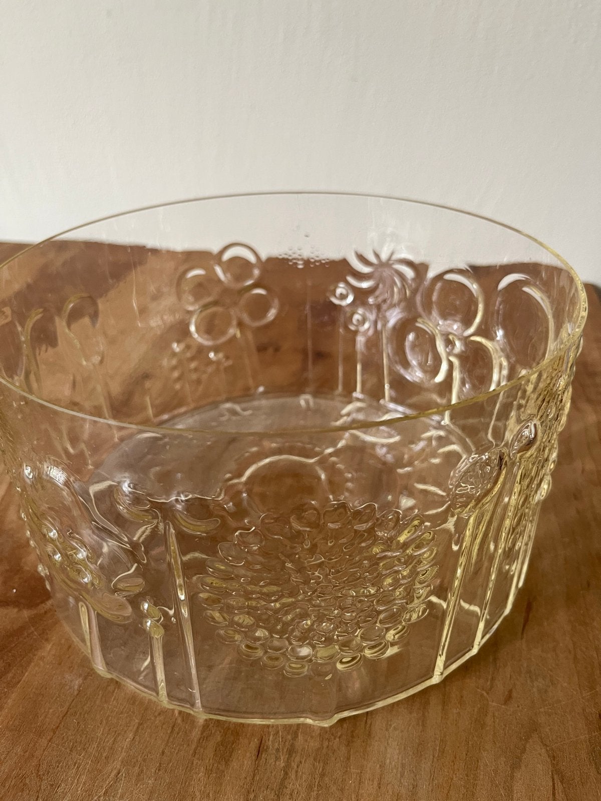 Vintage Iittala glazen schaal Flora- Oiva Toikka, Ophalen of Verzenden
