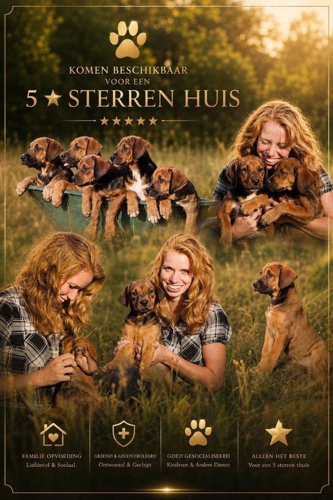 Puppies zoeken nieuwe huisjes, Dieren en Toebehoren, 8 tot 15 weken, Meerdere, Meerdere dieren, Nederland