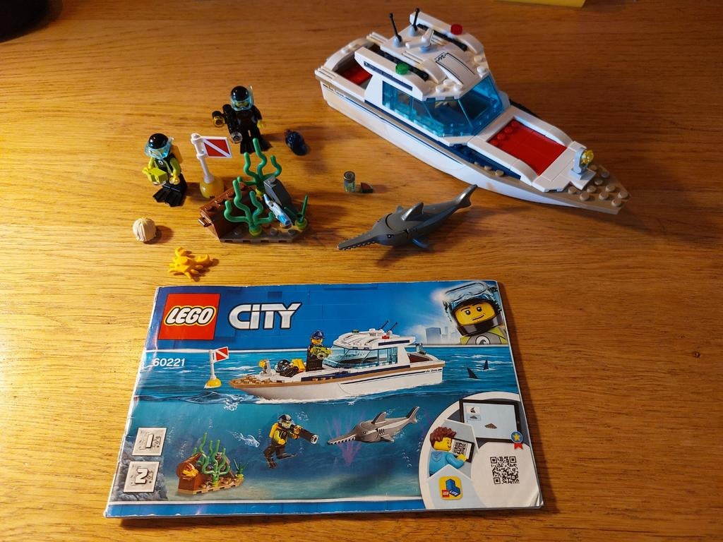 Lego City, set 60221, Duikjacht Expeditie, Ophalen, Compleet, City, Lego
