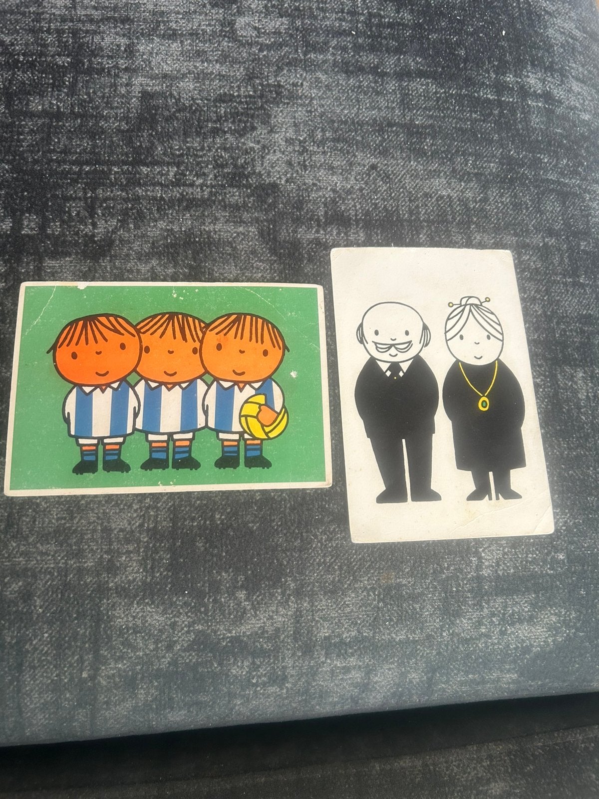 DICK BRUNA twee oude kaarten 1969 & 1977, Verzamelen, Ansichtkaarten | Themakaarten, Ophalen of Verzenden, 1960 tot 1980, Ongelopen