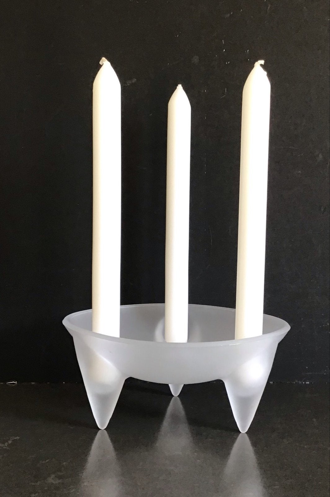 Schaal/kandelaar van matglas, Ophalen of Verzenden
