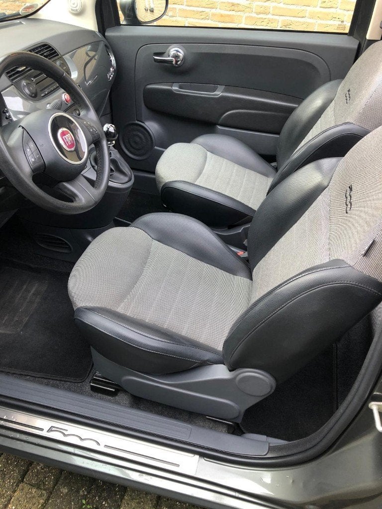 Fiat 500 1.2 C 2012 Grijs te koop, Voorwielaandrijving, 4 cilinders, Leder en Stof, Overige kleuren