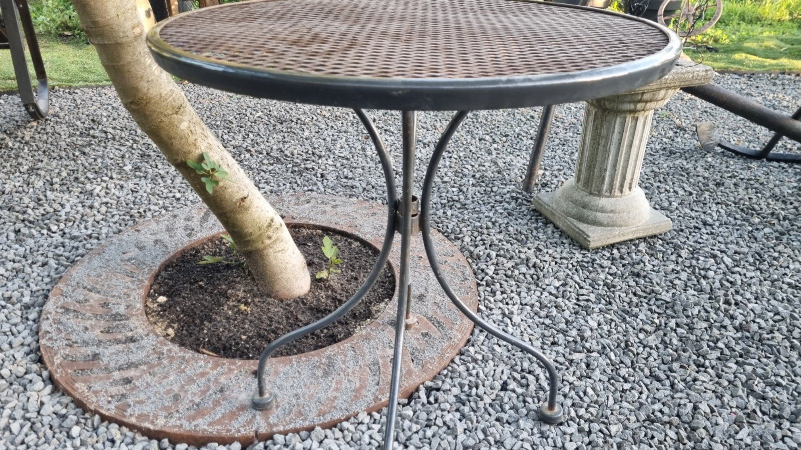 Metalen tuintafel - Rond, Ophalen, Gebruikt, Rond, Metaal