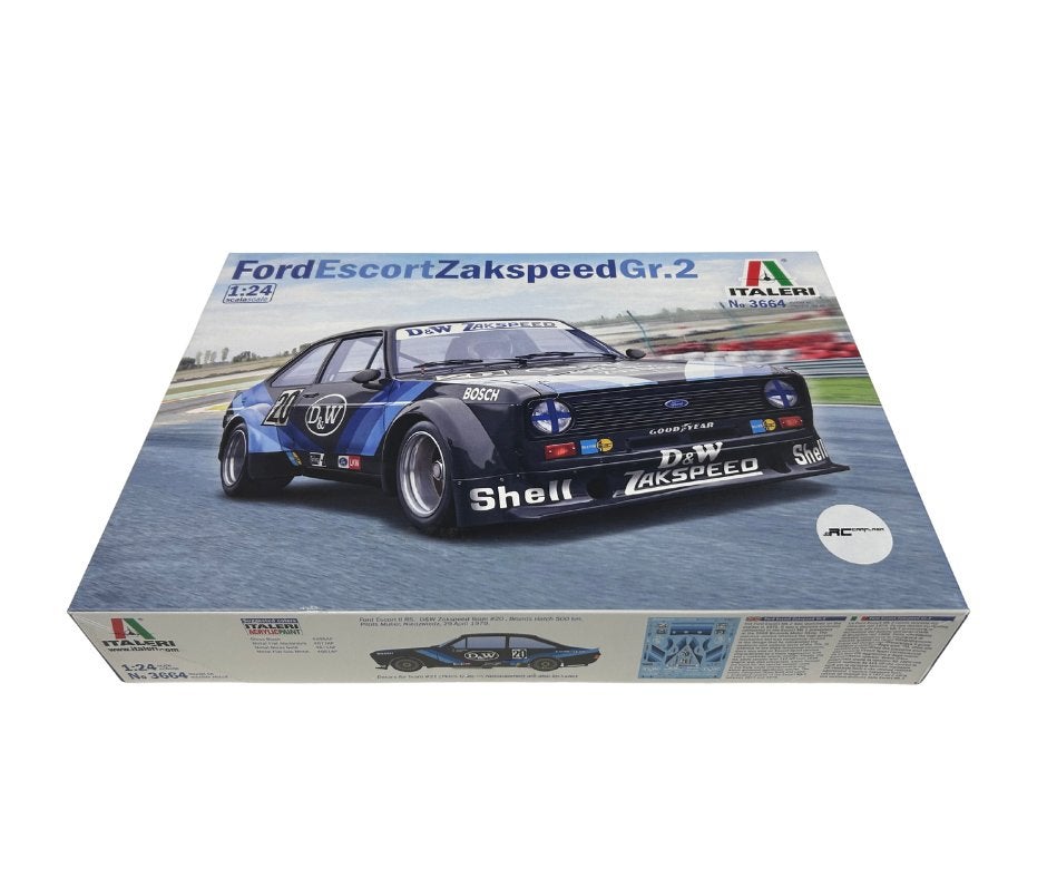 Italeri Ford Escort Zakspeed Gr. 2 ITA-3664, Hobby en Vrije tijd, Modelbouw | Auto's en Voertuigen, Groter dan 1:32, Nieuw, Ophalen of Verzenden