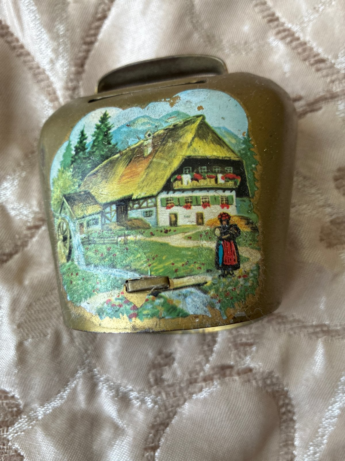 Vintage spaarpot huisje zonder sleutel, Ophalen of Verzenden, Gebruikt, Metaal of Blik, Object of Gebouw