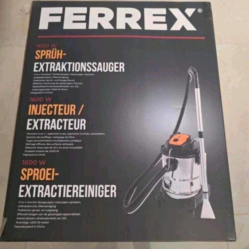 Nieuwe Ferrex Sproei-extractiereiniger 1600W, Overige merken, Overige typen, Nieuw, 1600 tot 2000 watt