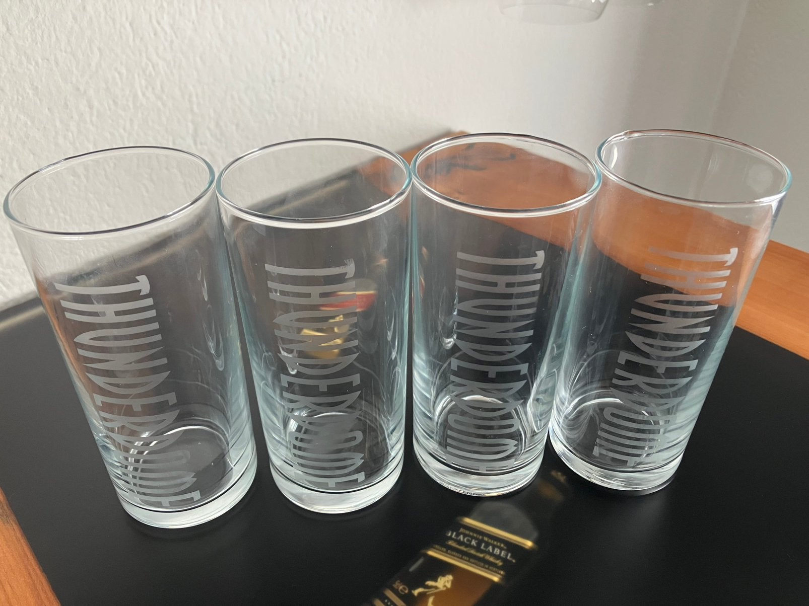 Longdrink glazen met Thunderdome logo Hardcore Oldschool, Ophalen of Verzenden, Nieuw, Frisdrankglas