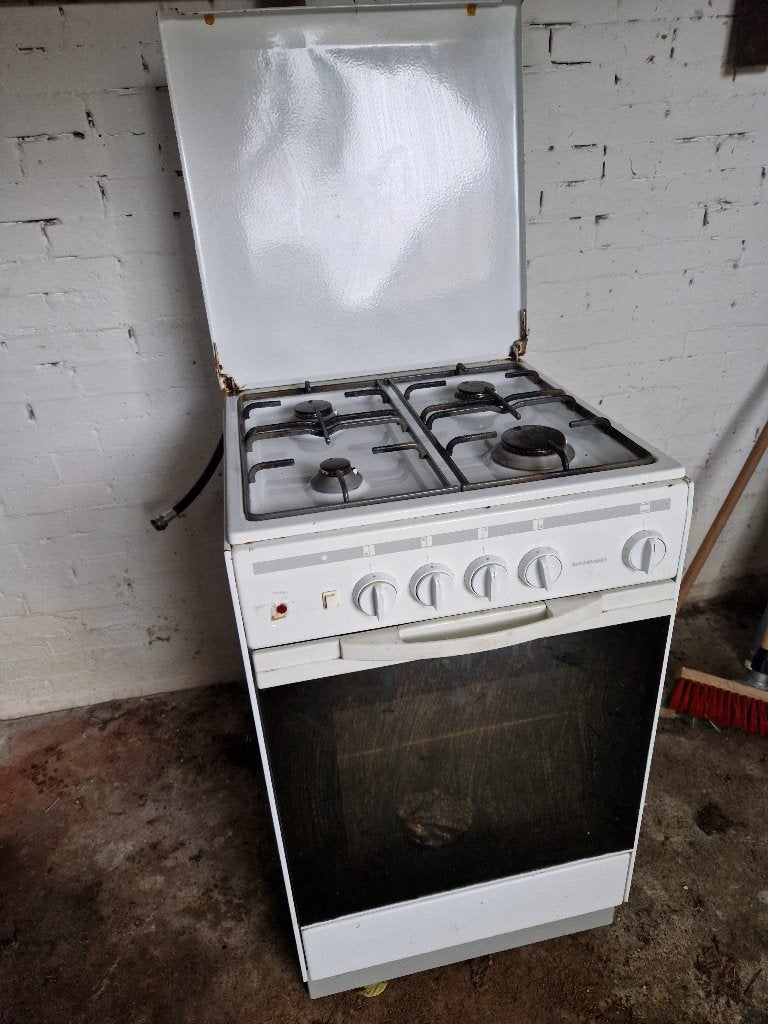 Oven gasfornuis combinatie, Ophalen, Gebruikt, 4 kookzones, Gas