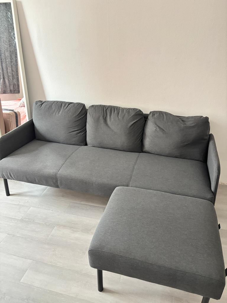 Ikea sofa met chaise longue, Ophalen, 150 tot 200 cm, Driepersoons, 75 tot 100 cm