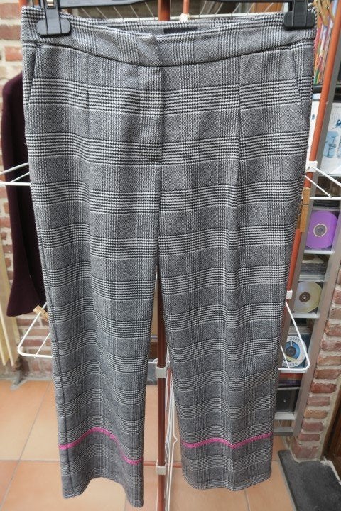 Pantalon 7/8 ruit zwart grijs wol Ermanno Scervino mt 40, Maat 38/40 (M), Meerkleurig, Nieuw, Ophalen of Verzenden