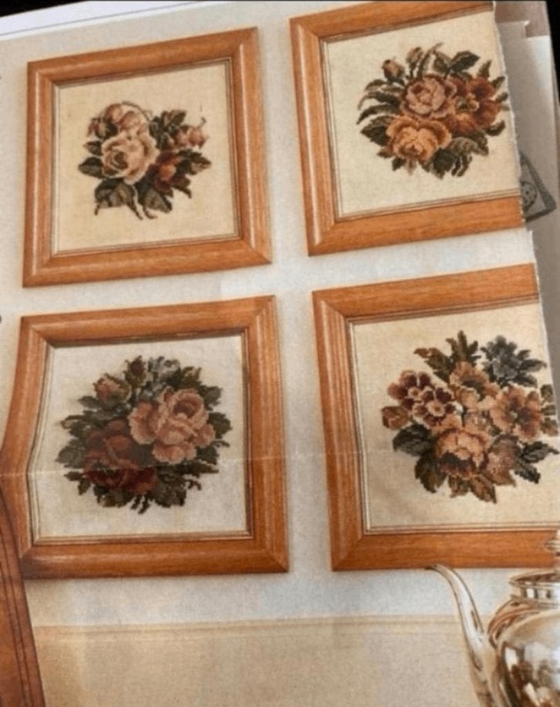 BORDUURPATROON ANTIEKE ROZEN, Verzenden, Zo goed als nieuw, Handborduren, Patroon