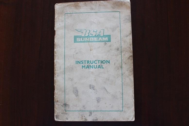 BSA Sunbeam scooter 1960 instruction manual, Ophalen of Verzenden, Overige merken