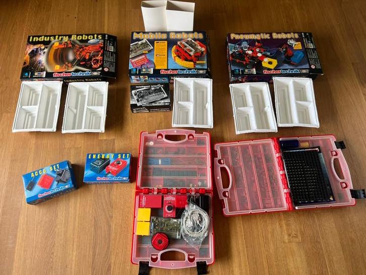Fischer technik ZGAN! (3 complete sets met bewaardozen), Ophalen of Verzenden, Zo goed als nieuw
