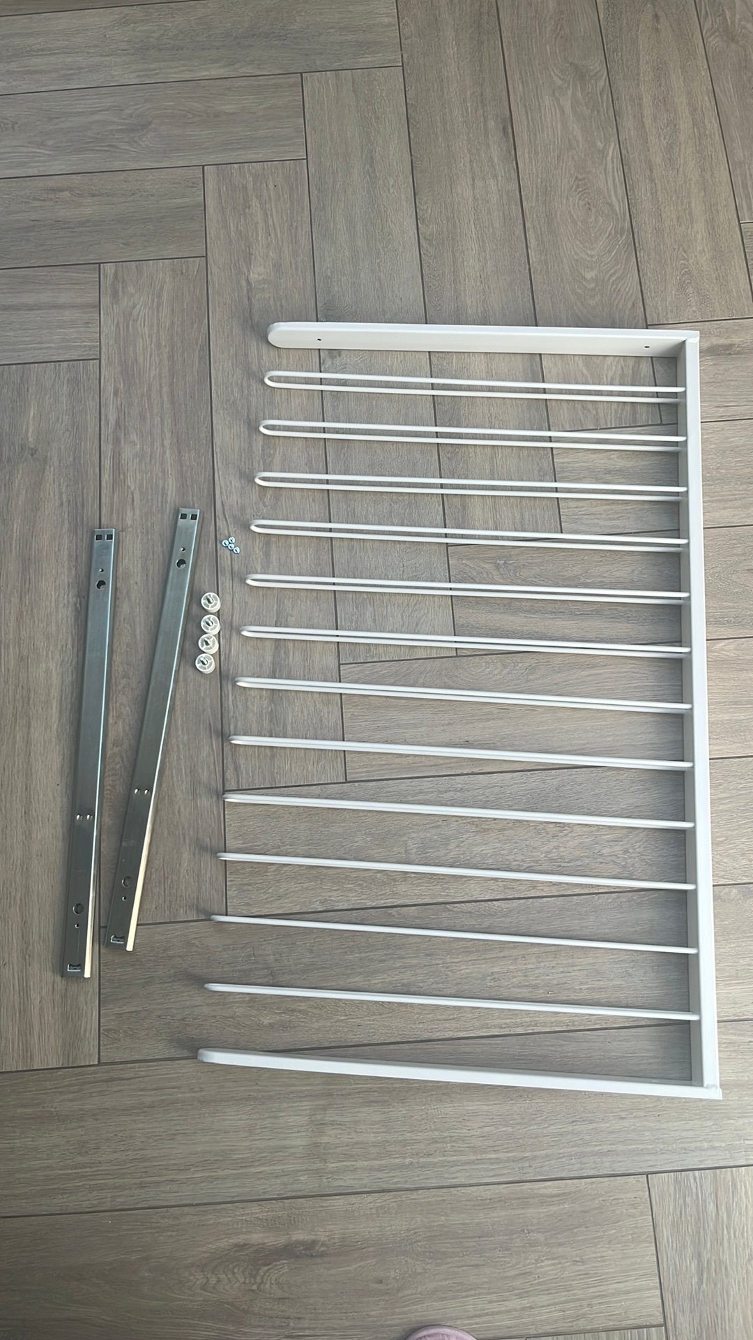 Komplement uittrekbare broekenhanger, Ophalen, 50 tot 100 cm, Zo goed als nieuw, Minder dan 100 cm