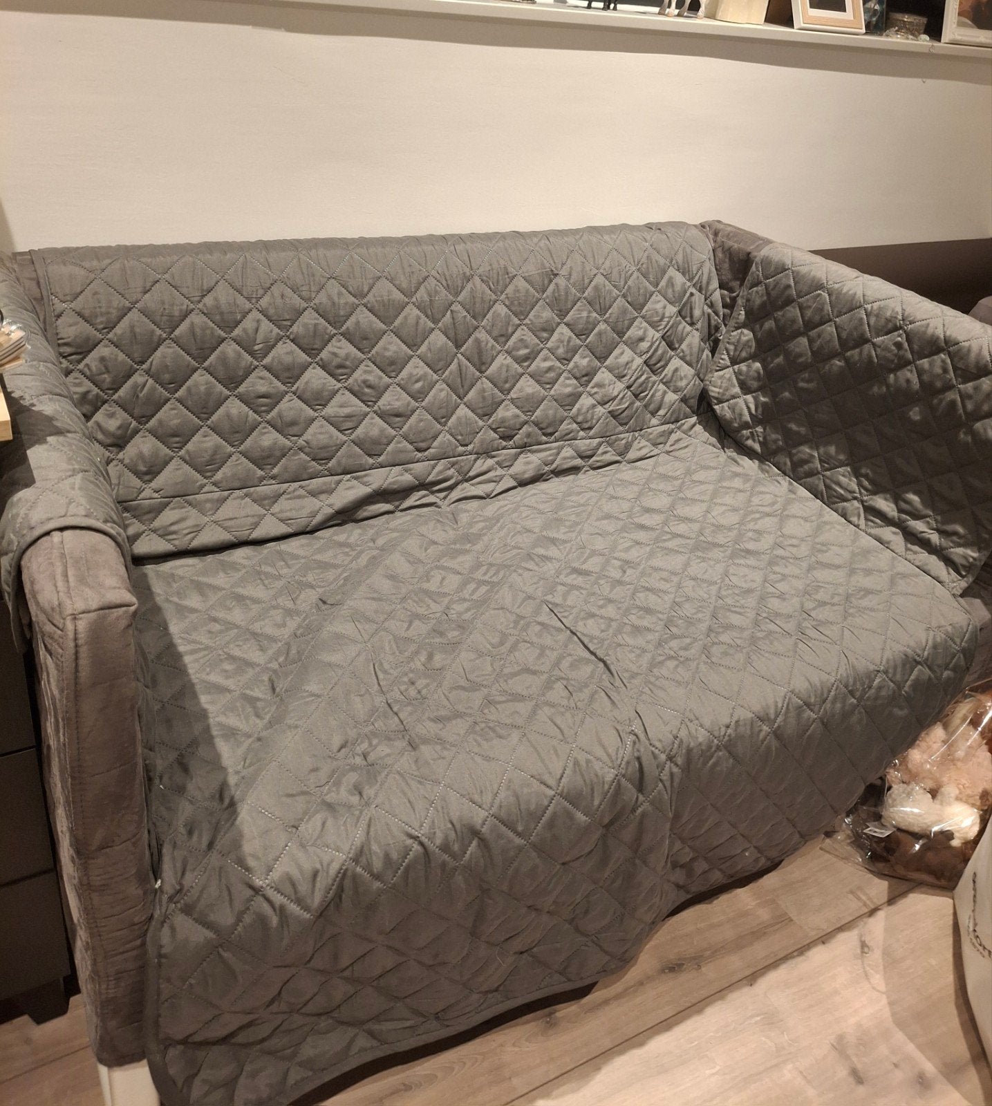 Nieuwe IKEA KNOPPARP 2zitsbank grijs, Ophalen, 190 cm of minder, 120 cm, Grijs