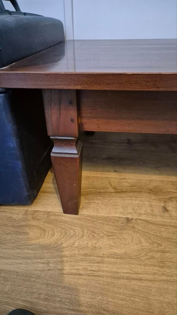 Teakhouten salontafel 135x75x45 cm, Ophalen