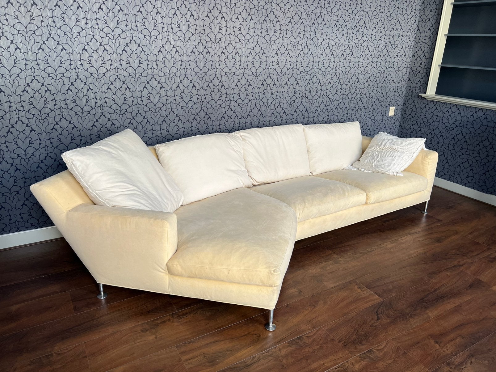 B&B Italia bank - Hoekbank met chaise longue, Huis en Inrichting, Banken | Bankstellen, Ophalen, Gebruikt, Hoekbank, 300 cm of meer
