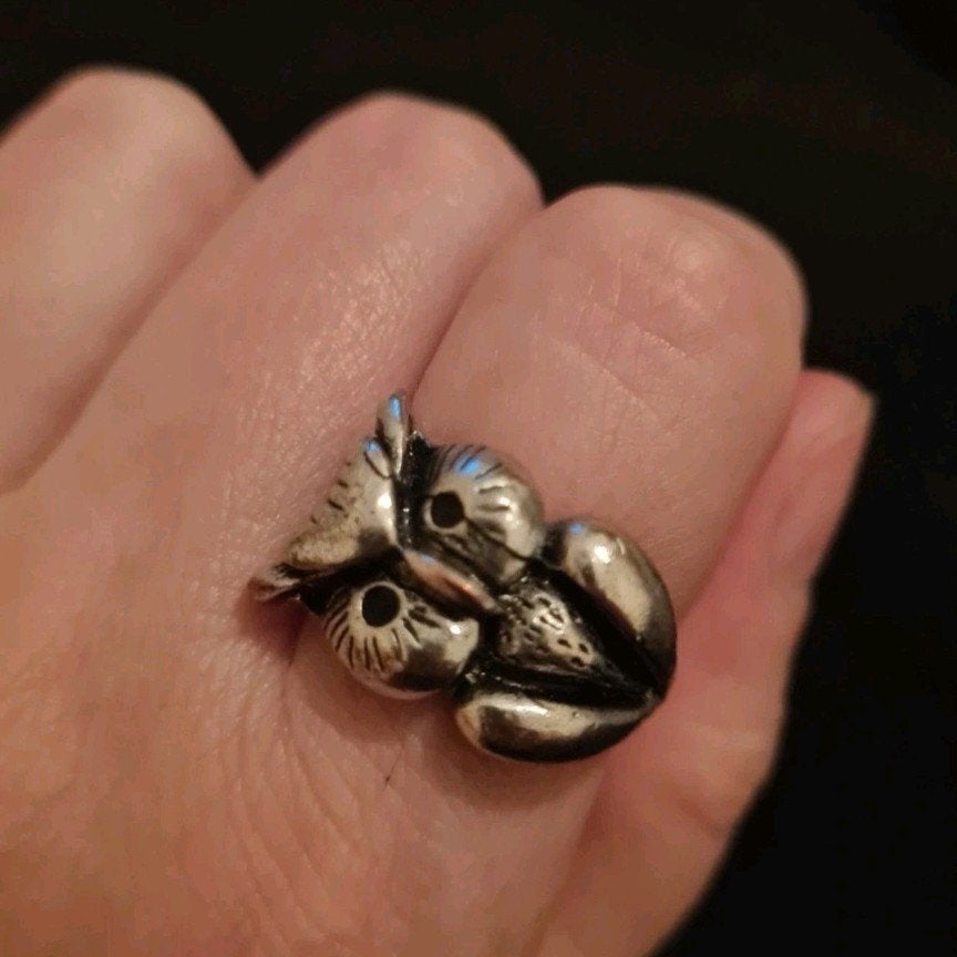 Uil ring, Sieraden, Tassen en Uiterlijk, Ophalen of Verzenden, Zilver, Dame