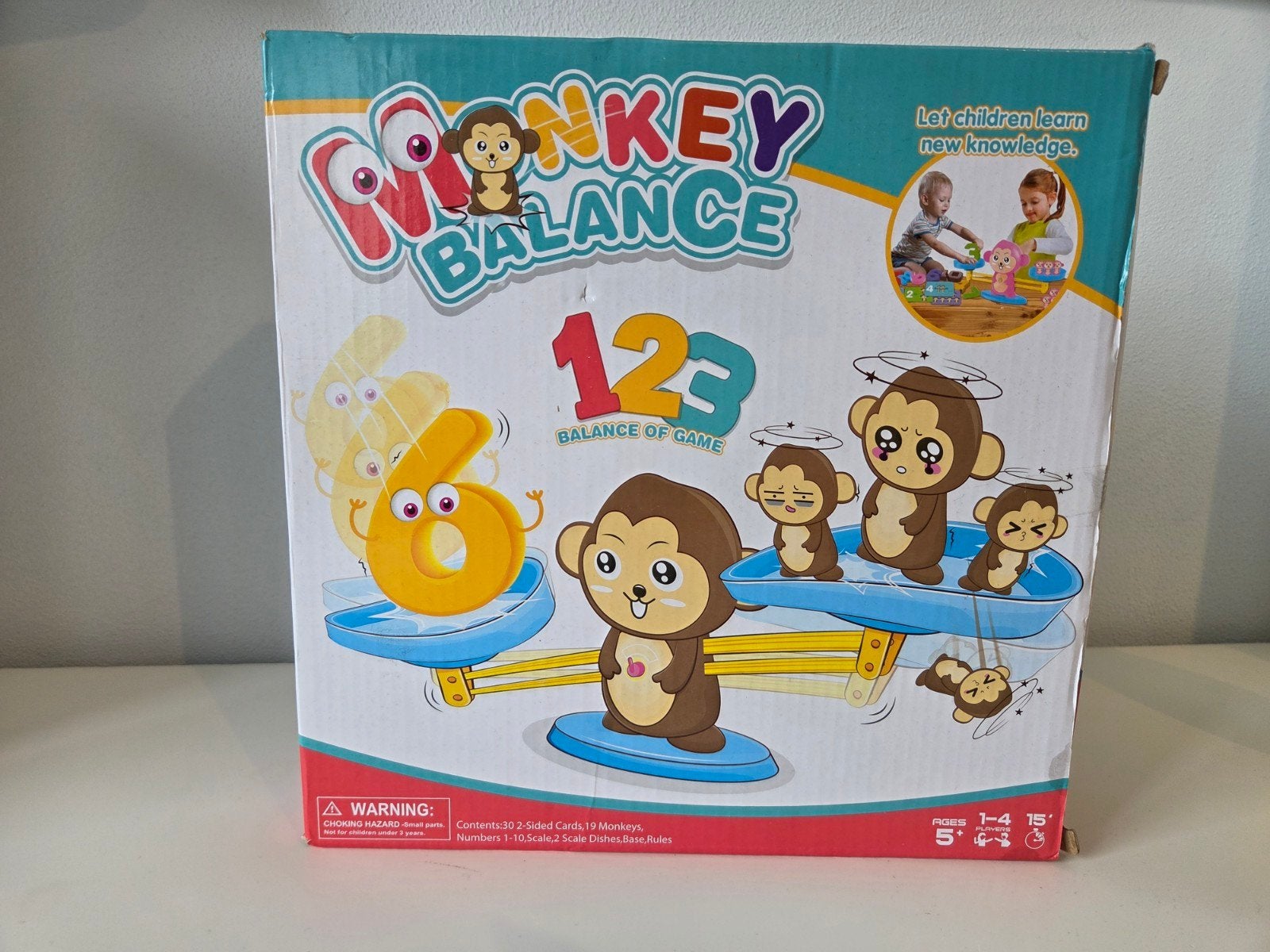 Monkey Balance,Educatief Rekenspel met Kaarten en weegschaal, Ophalen of Verzenden, Gebruikt, Rekenen