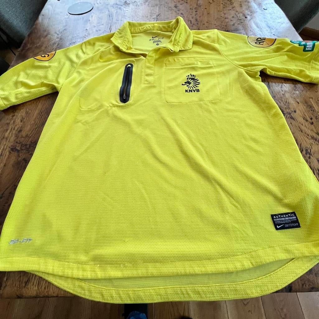 Scheidsrechtersshirt Nike KNVB met ARAG en COVS logo's, Maat L, Ophalen of Verzenden, Gebruikt, Shirt