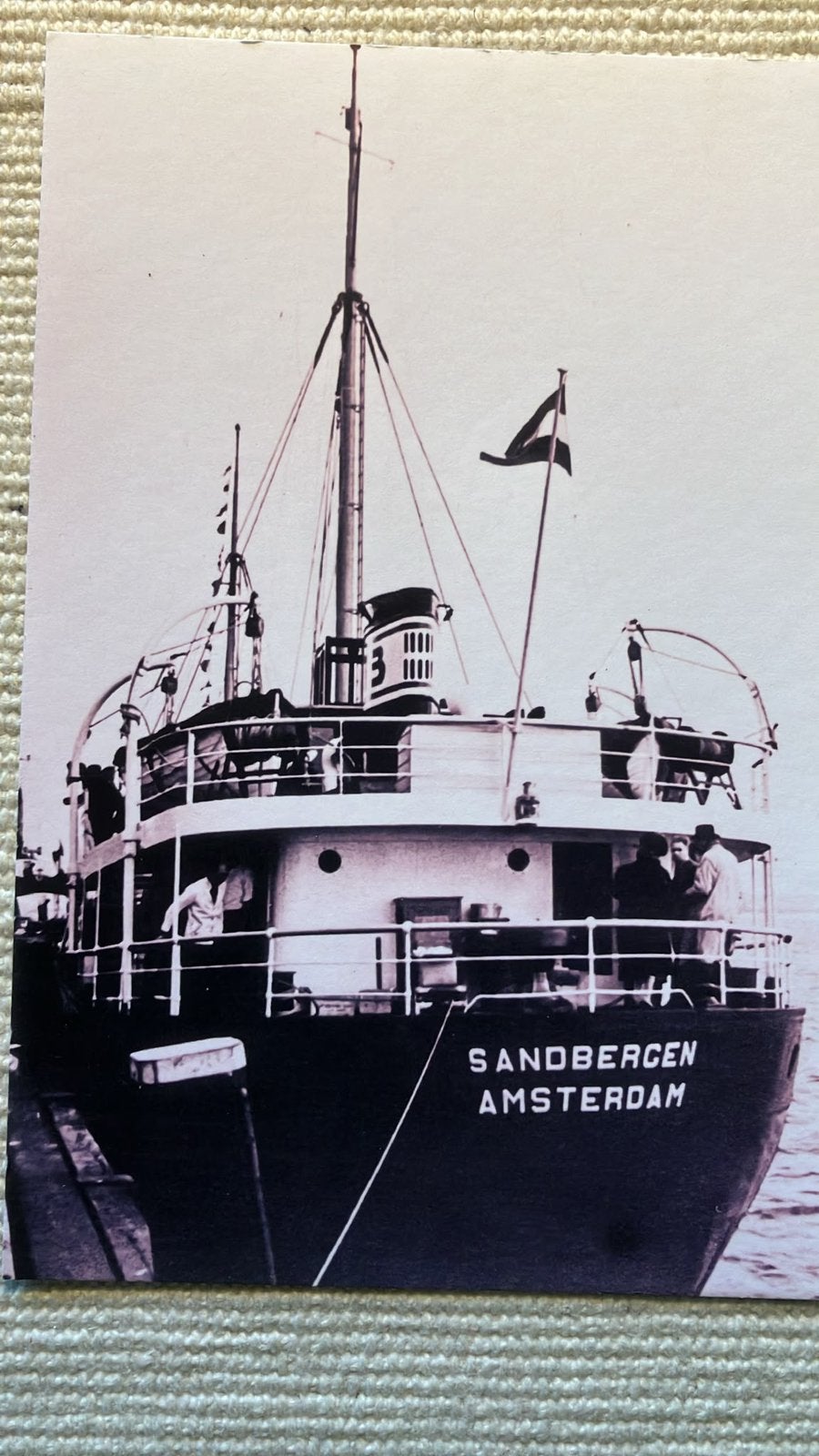 SANDBERGEN 1942 ex landingcraft  Bodewes Millingen, Ophalen of Verzenden, 1940 tot 1960, Noord-Holland