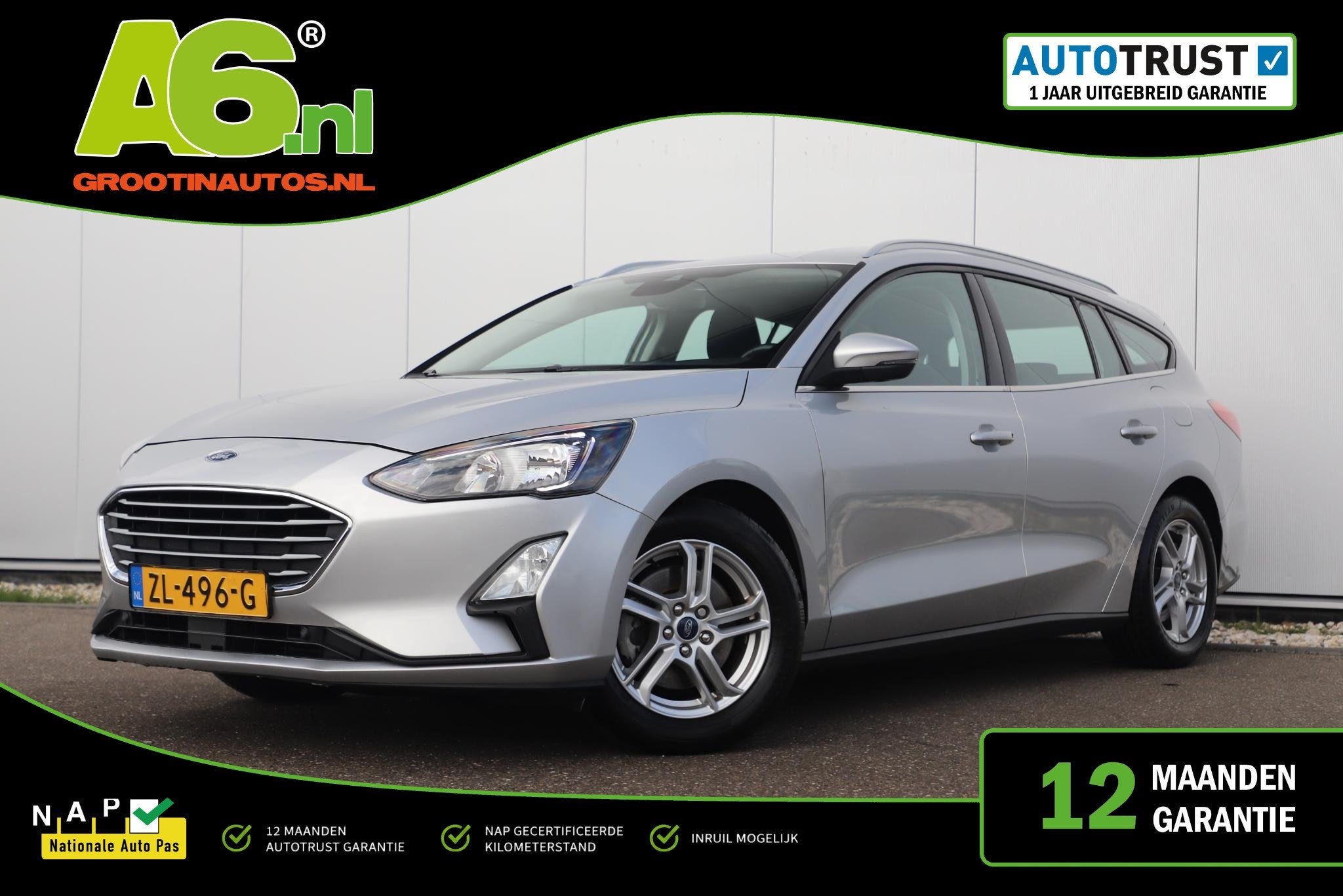 Ford Focus Wagon 1.0 EcoBoost Trend Edition Business 101PK T, Auto's, Gebruikt, Euro 6, Met garantie (alle), 1283 kg
