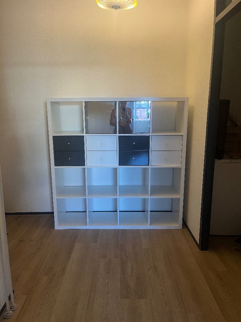 IKEA Kallax kast 4x4 wit, Huis en Inrichting, Kasten | Boekenkasten, Ophalen, IKEA KALLAX, 100 tot 150 cm, 50 tot 100 cm