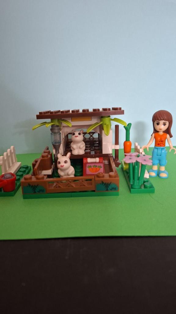 LEGO set – konijnenhok + meisje – compleet, Overige thema's, Ophalen of Verzenden, Zo goed als nieuw, Compleet