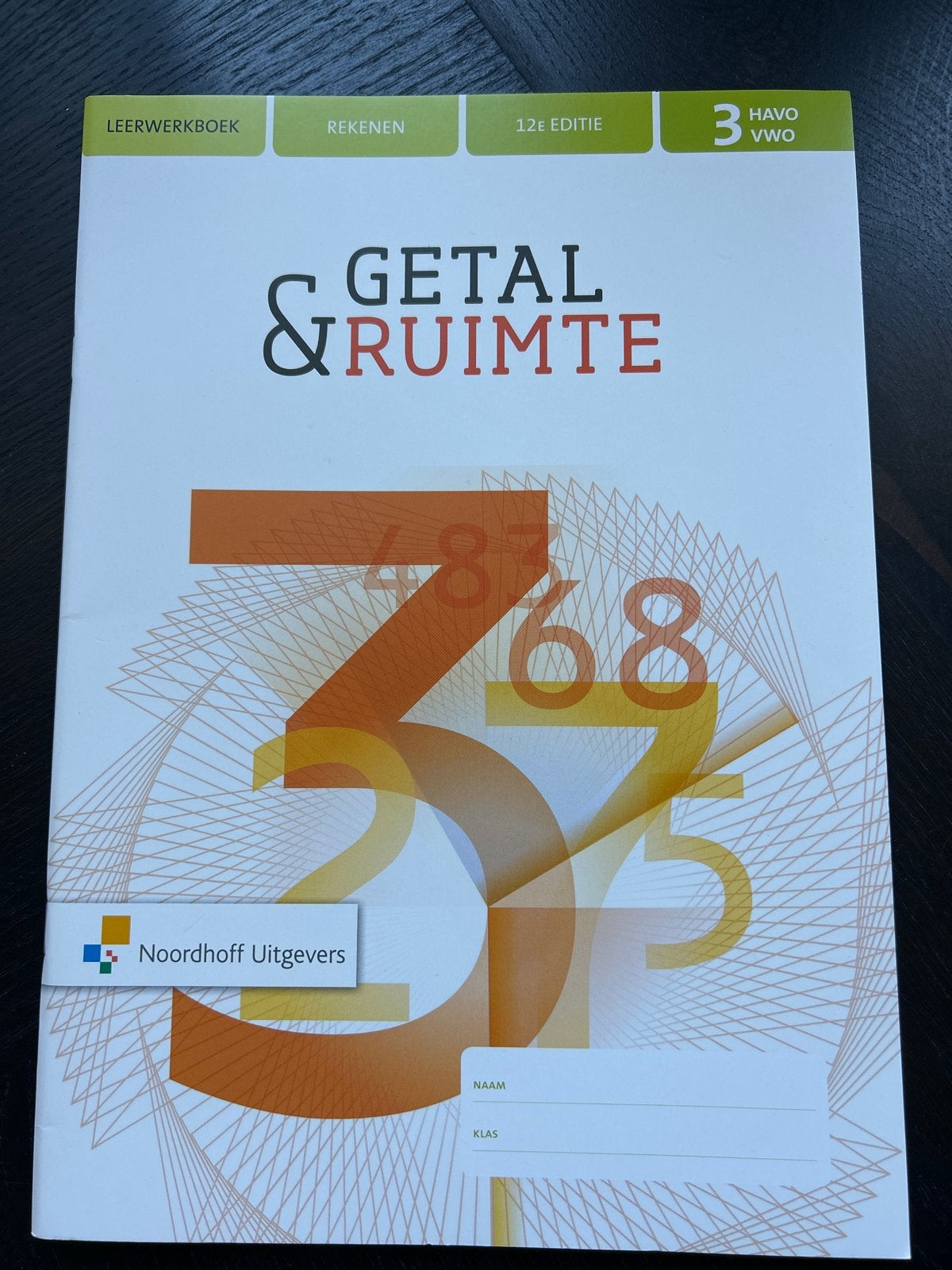 Getal & Ruimte 3 HAVO/VWO 12e editie - Leerwerkboek Rekenen, Boeken, Schoolboeken, Ophalen of Verzenden, Zo goed als nieuw, HAVO