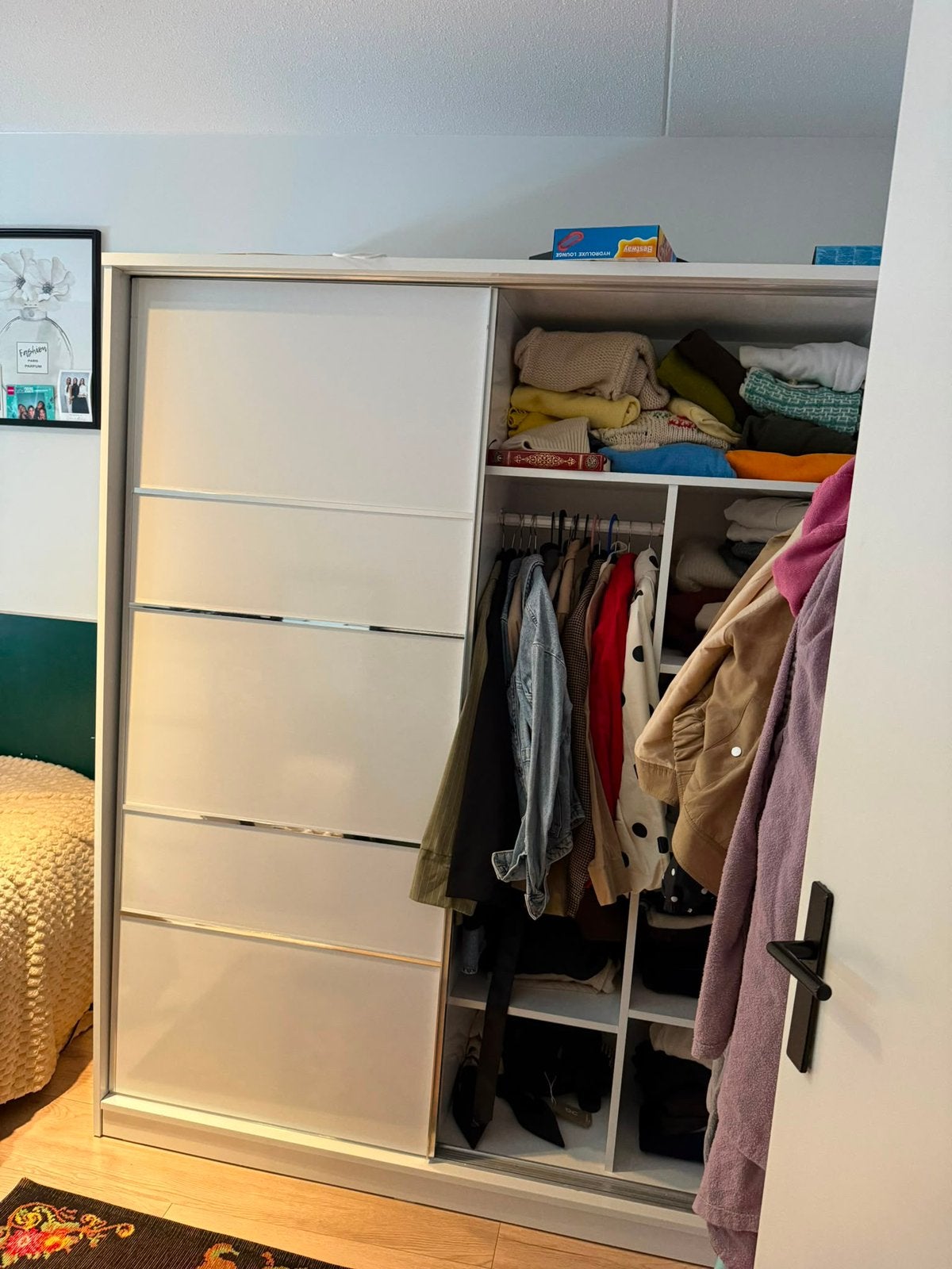Schuifdeurkast, Huis en Inrichting, Ophalen, Zo goed als nieuw, 25 tot 50 cm, 50 tot 100 cm