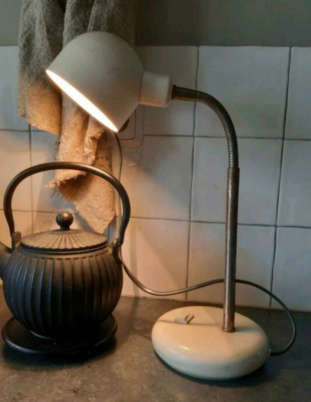 Mooi retro vintage lampje lamp burolamp !, Ophalen of Verzenden, Vintage