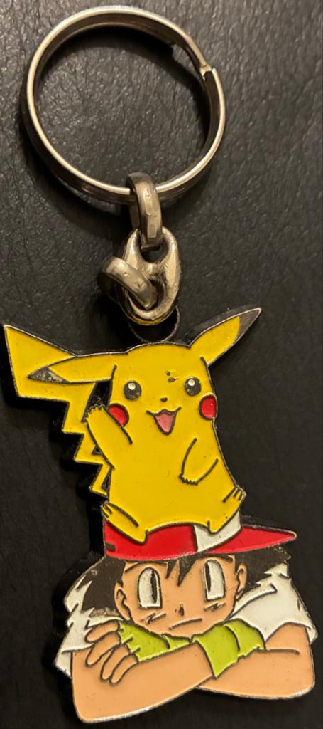 Vintage Pokémon Sleutelhanger Pikachu & Ash (1995-1999), Ophalen of Verzenden, Gebruikt, Overige typen