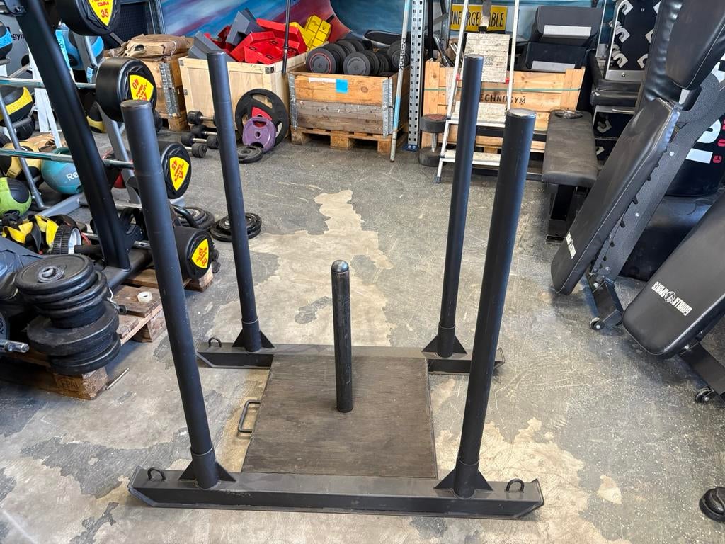 Power Slee sled met sprint track kunst gras  10-x 2 meter, Ophalen, Gebruikt, Sprint track, Power sled