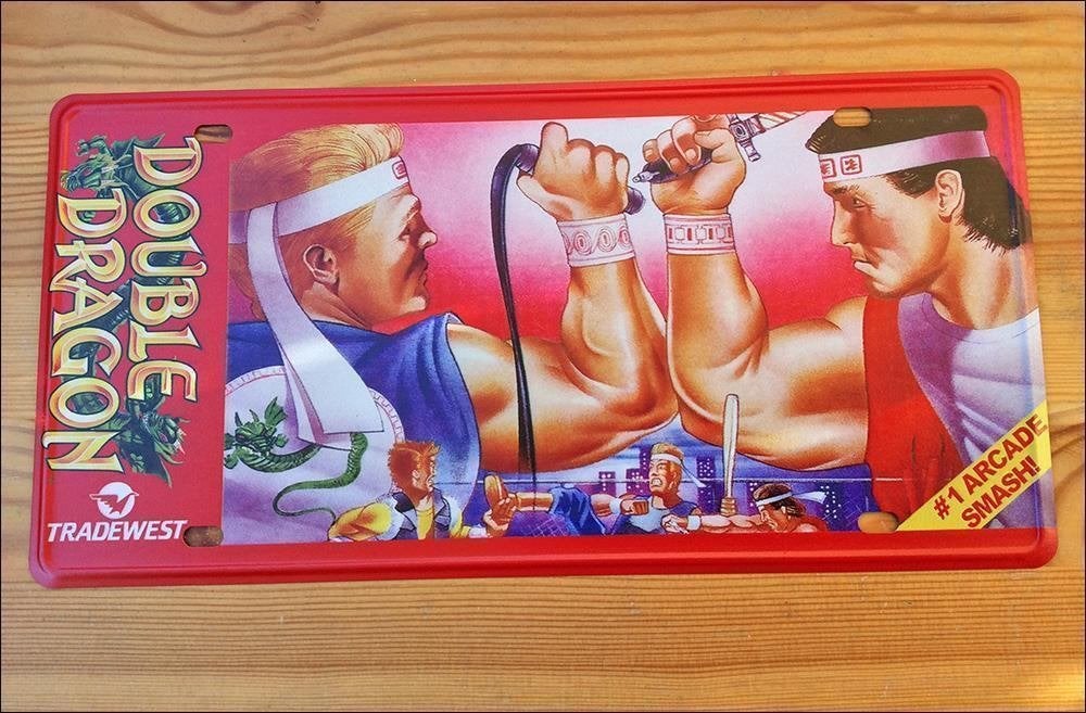 DOUBLE DRAGON Retro Arcade Metalen Marquee Wandbord Poster, Vechten, Verzenden, 1 speler, Nieuw