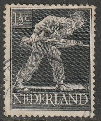 Nederland 1944 428 Soldaat 1,5c, Gest, Ophalen of Verzenden, Na 1940, Gestempeld