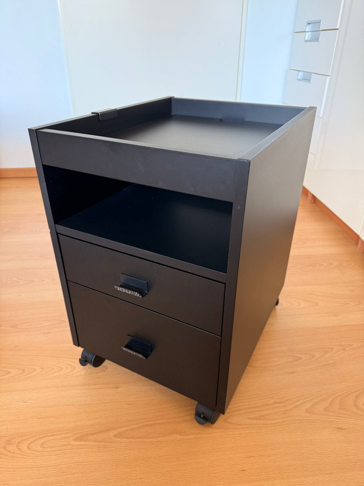 IKEA UPPSPEL Drawer Unit ROG Gaming / Office, Zwart, Hout, 50 cm, Met wielen