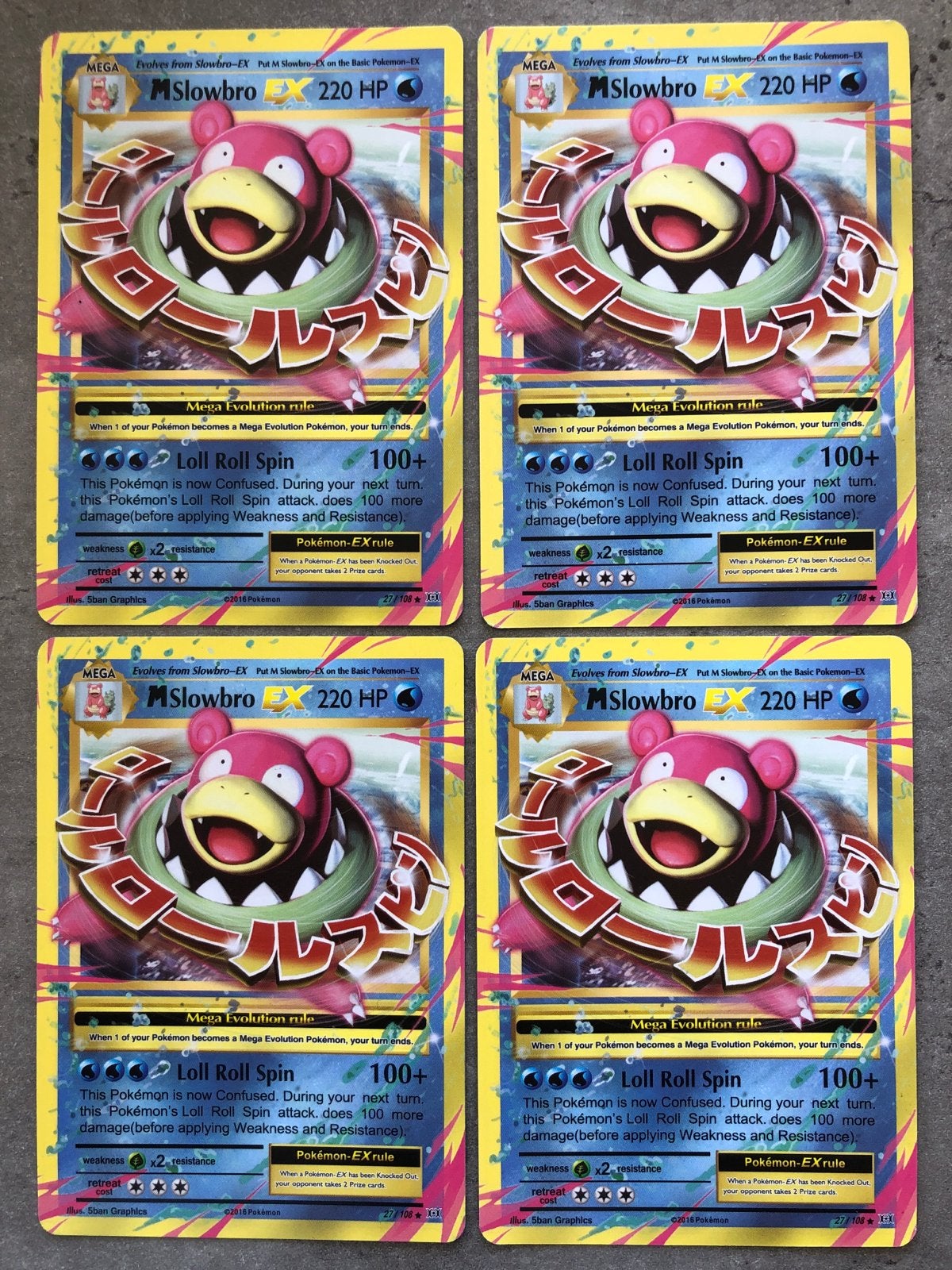 4x Mega Slowbro-EX Pokémon Kaarten - XY Evolutions, Hobby en Vrije tijd, Verzamelkaartspellen | Pokémon, Ophalen of Verzenden