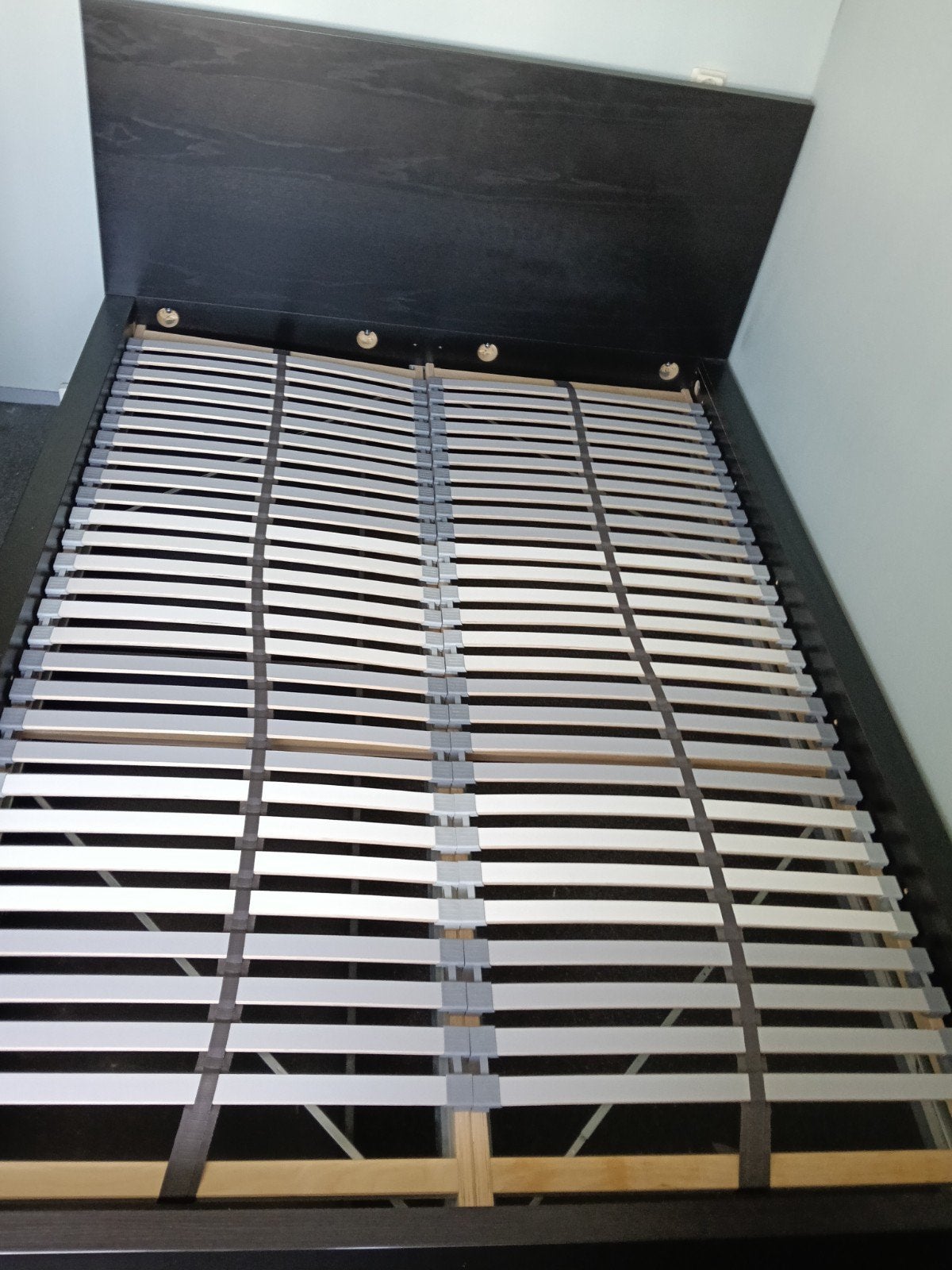2 persoon bed, Huis en Inrichting, Slaapkamer | Bedden, Ophalen, Gebruikt, Zwart, Tweepersoons