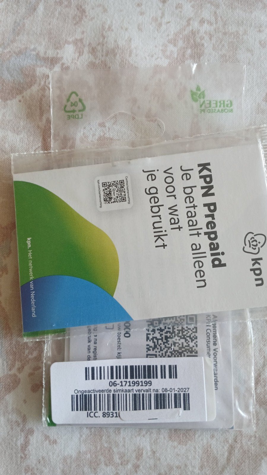 MOOI NUMMER KPN PREPAID 06-17-199-199, Telecommunicatie, Prepaidkaarten en Simkaarten, Ophalen of Verzenden, Nieuw, KPN, Simkaart