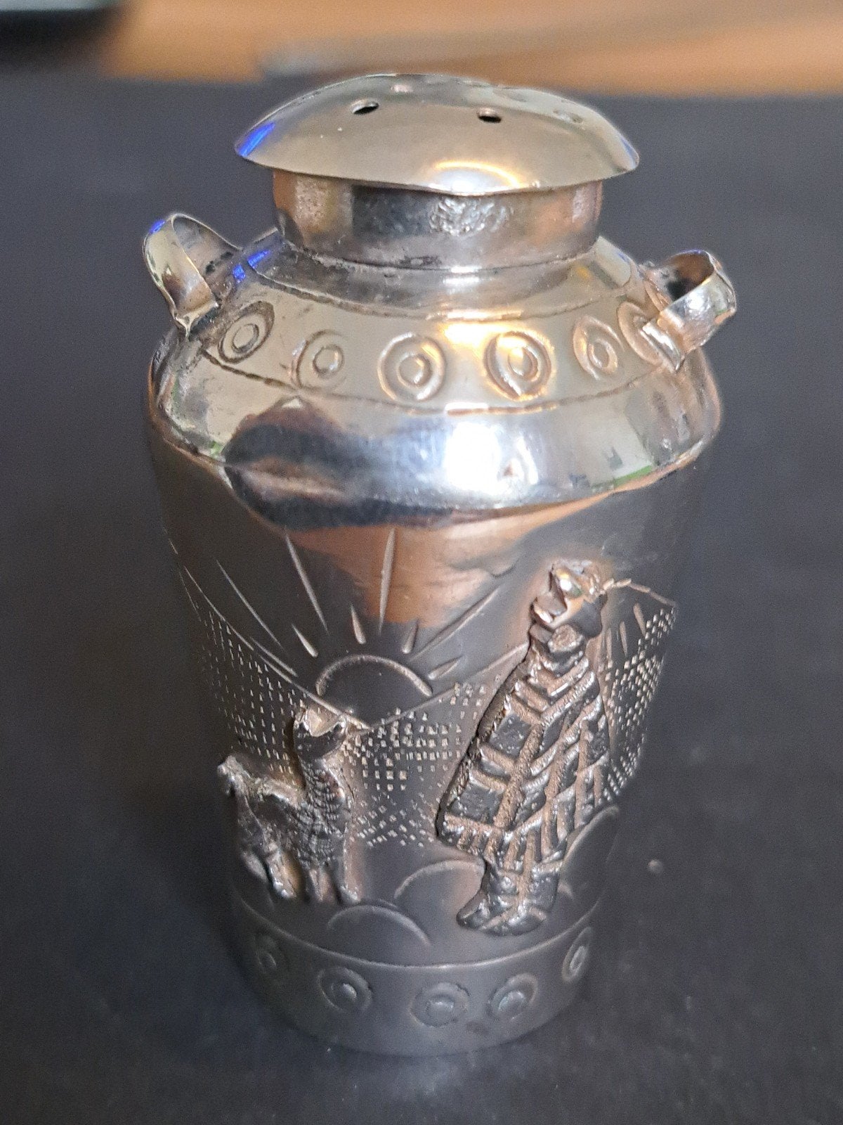 Peruaanse zilveren strooier, Antiek en Kunst, Ophalen of Verzenden, Zilver