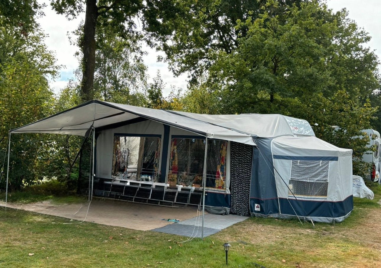 Dorema voortent maat 12 met luifel en uitbouw., Caravans en Kamperen, Tenten, Ophalen, Gebruikt, Tot en met 4