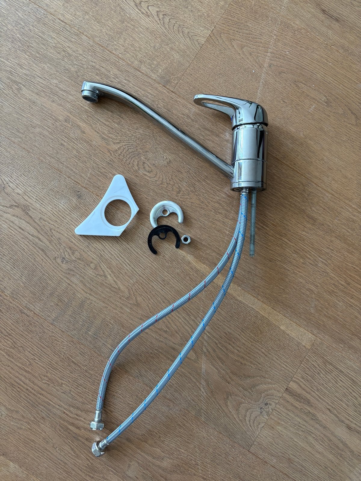 Ikea Sundsvik Mengkraan met flexibele aansluitslangen, Ophalen of Verzenden, Gebruikt, Chroom, Kraan